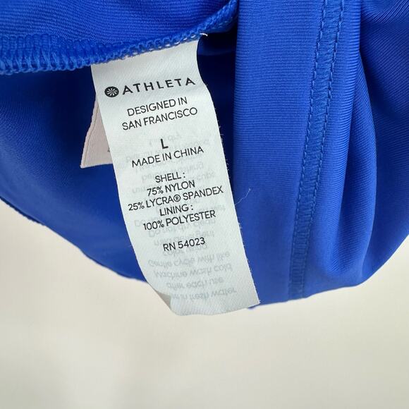Athleta size Large blue‎ tank top built in bra strappy athletic athleisure - Picture 4 of 4